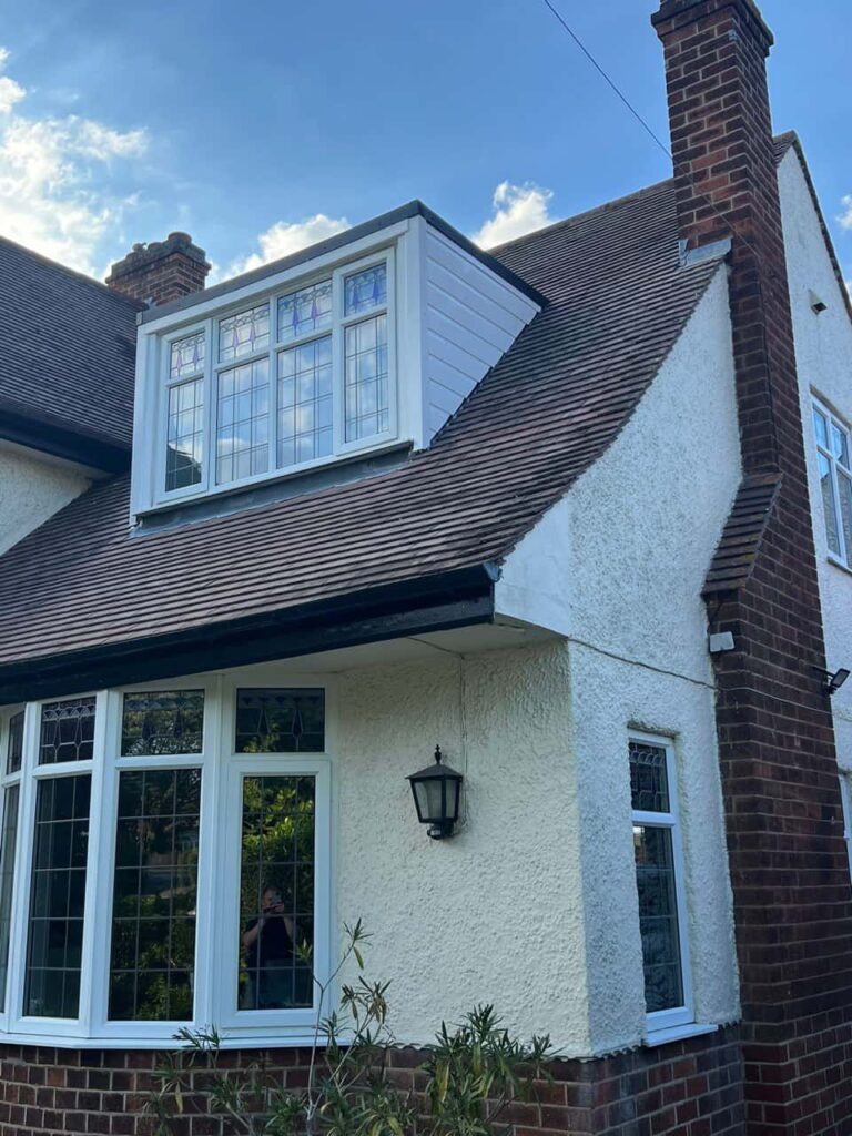 This is a photo of a dormer window which has just had some repairs carried out where the roof and the dormer meet. Works carried out by Bilsthorpe Roofing Repairs